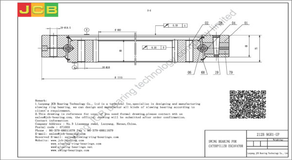 swing bearing for excavator 212B（9GR1-UP） - Image 2