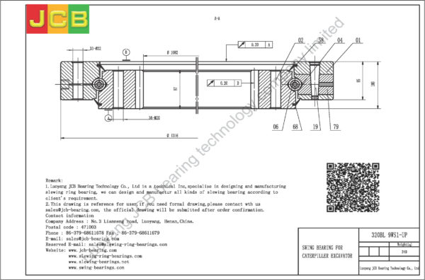 swing bearing for excavator 320BL（9WS1-UP） - Image 2