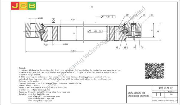 swing bearing for excavator 320C（CLZ1-UP） - Image 2