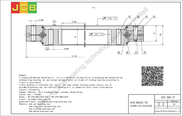 swing bearing for excavator 320C（BDB1-UP） - Image 2