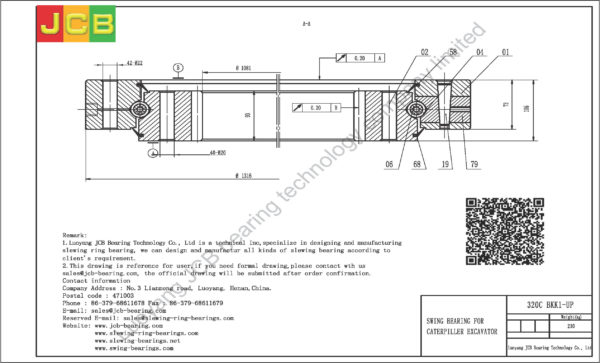 swing bearing for excavator 320C（BKK1-UP） - Image 2