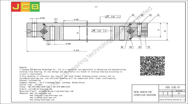 swing bearing for excavator 320C（CLM1-UP） - Image 2