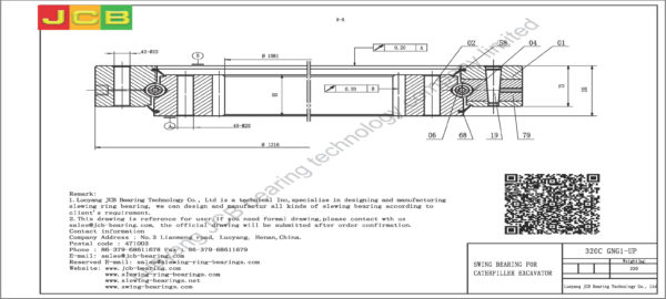 swing bearing for excavator 320C（GNG1-UP） - Image 2