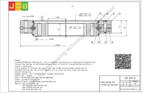 swing bearing for excavator 320C（RAW1-UP） - Image 2