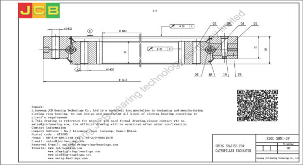 swing bearing for excavator 320C（SBN1-UP） - Image 2