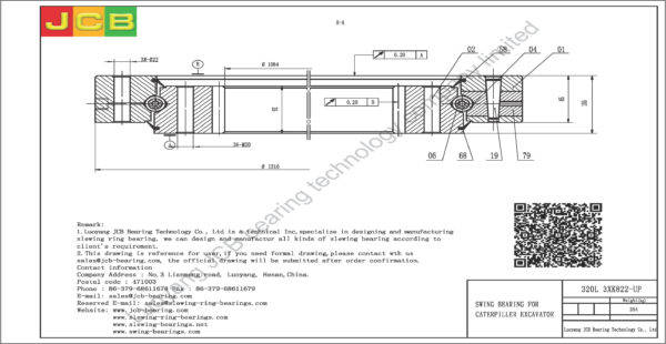 swing bearing for excavator 320L（3XK822-UP） - Image 2