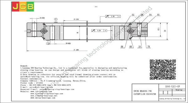 swing bearing for excavator 324D（EJC1-UP） - Image 2