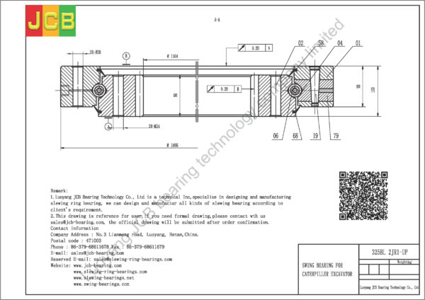 swing bearing for excavator 325BL（2JR1-UP） - Image 2