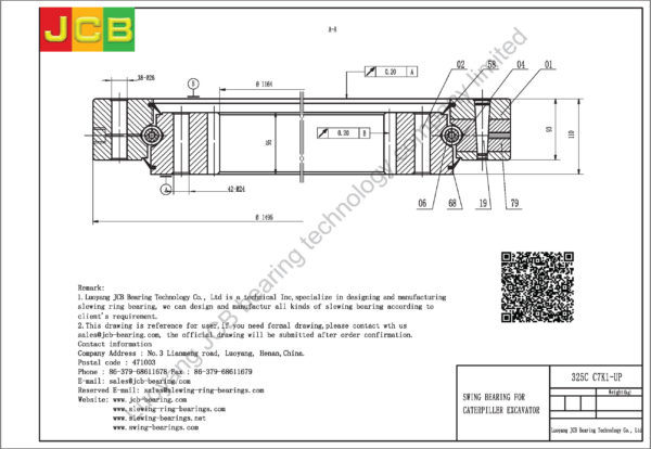 swing bearing for excavator 325C（C7K1-UP） - Image 2