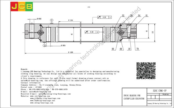 swing bearing for excavator 325C（C9M1-UP） - Image 2