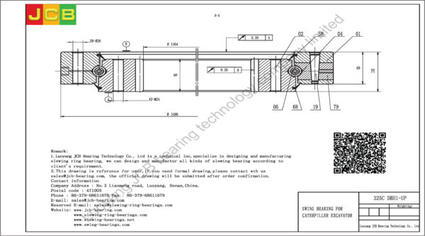 swing bearing for excavator 325C（DBH1-UP） - Image 2