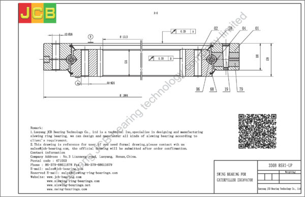 swing bearing for excavator 330B（8SR1-UP） - Image 2