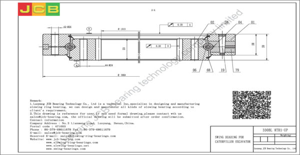 swing bearing for excavator 330BL（8TR1-UP） - Image 2