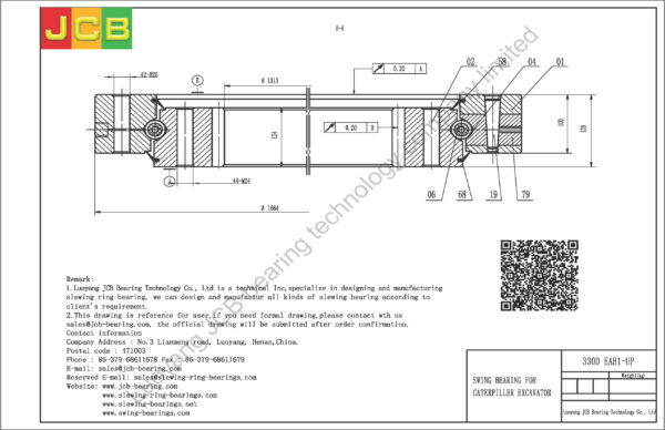 swing bearing for excavator 330D（EAH1-UP） - Image 2