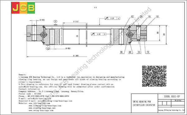 swing bearing for excavator 330DL（HAS1-UP） - Image 2