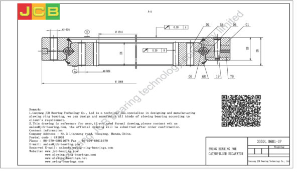 swing bearing for excavator 330DL（B6H1-UP） - Image 2