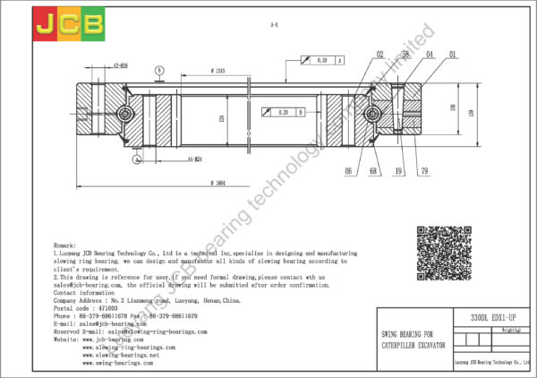 swing bearing for excavator 330DL（EDX1-UP） - Image 2