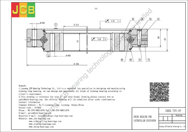 swing bearing for excavator 330DL（T2Y1-UP） - Image 2