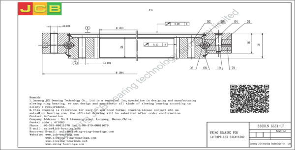 swing bearing for excavator 330DLN（GGE1-UP） - Image 2