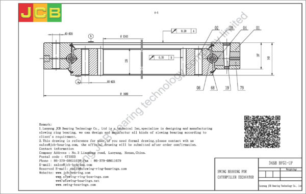 swing bearing for excavator 345B（BFG1-UP） - Image 2
