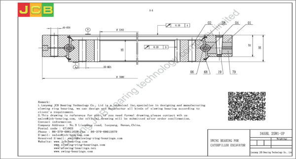 swing bearing for excavator 345BL（2SW1-UP） - Image 2