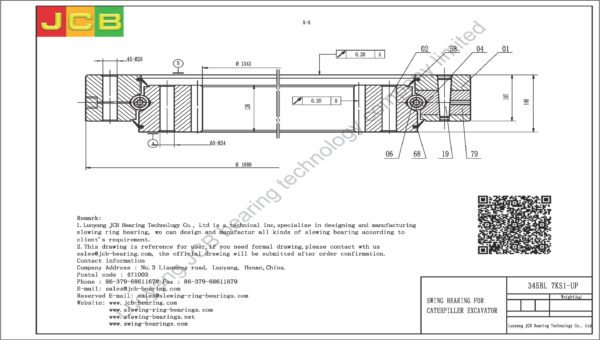 swing bearing for excavator 345BL（7KS1-UP） - Image 2