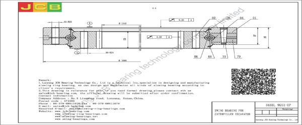 swing bearing for excavator 345BL（9GS1-UP） - Image 2