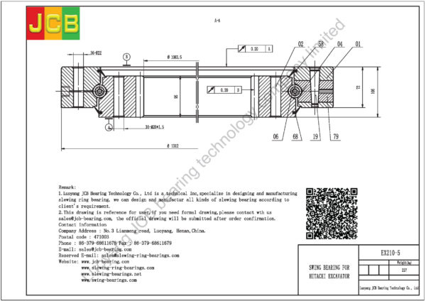 swing bearing for excavator EX210-5 - Image 2