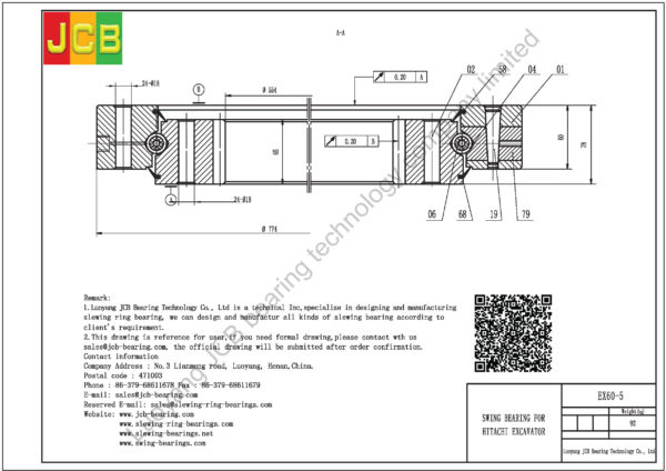 swing bearing for excavator EX60-5 - Image 2