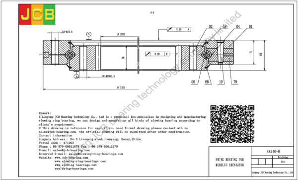 swing bearing for excavator SK210-8 - Image 2