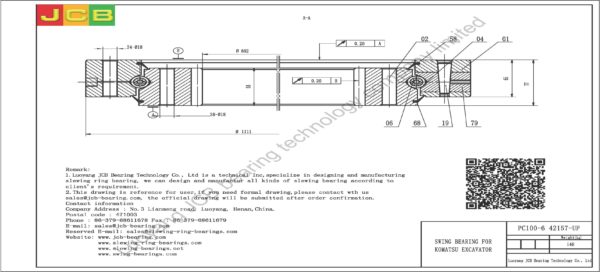 swing bearing for excavator PC100-6（42157-UP） - Image 2