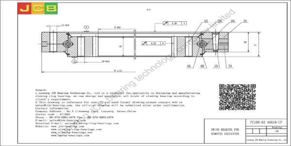 swing bearing for excavator PC100-6Z（46616-UP） - Image 2