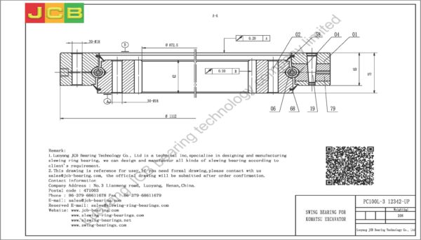 swing bearing for excavator PC100L-3（12342-UP） - Image 2