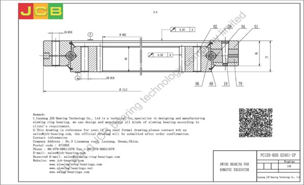 swing bearing for excavator PC120-6EO（52401-UP） - Image 2