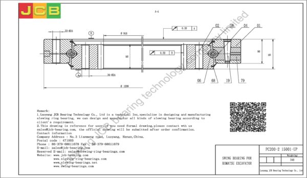 swing bearing for excavator PC200-2（15001-UP） - Image 2