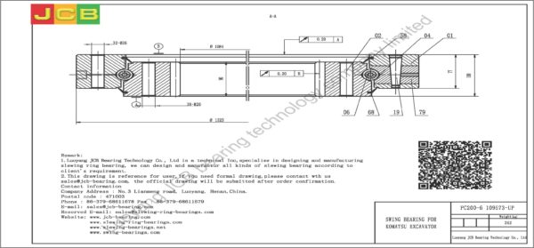 swing bearing for excavator PC200-6（109573-UP） - Image 2