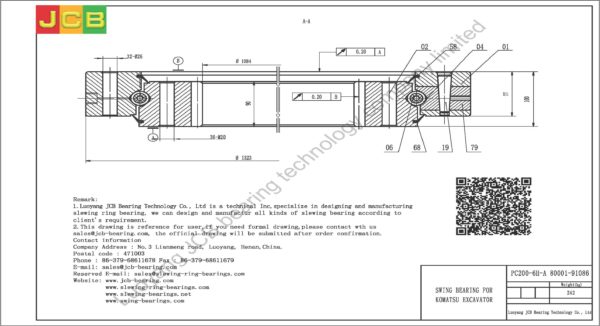 swing bearing for excavator PC200-6H-A（80001-91086） - Image 2