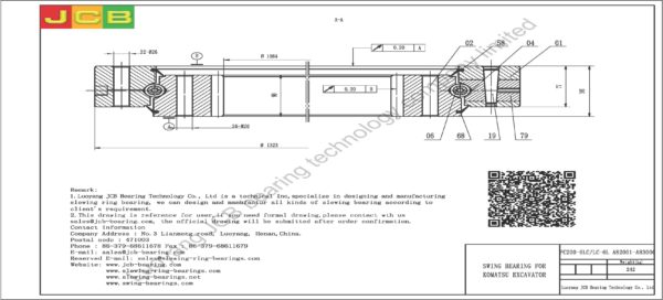 swing bearing for excavator PC200-6LC/LC-6L（A82001-A83000） - Image 2