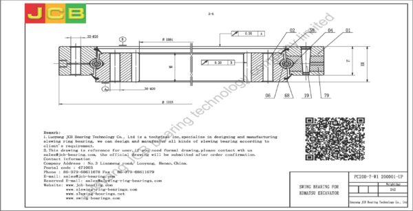swing bearing for excavator PC200-7-W1（200001-UP） - Image 2