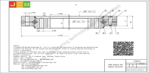 swing bearing for excavator PC200-8 - Image 2