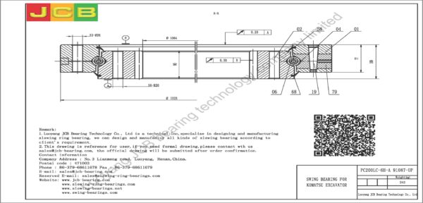 swing bearing for excavator PC200LC-6H-A（91087-UP） - Image 2
