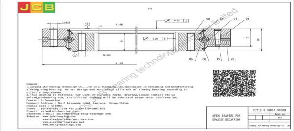 swing bearing for excavator PC210-6（30001-30689） - Image 2