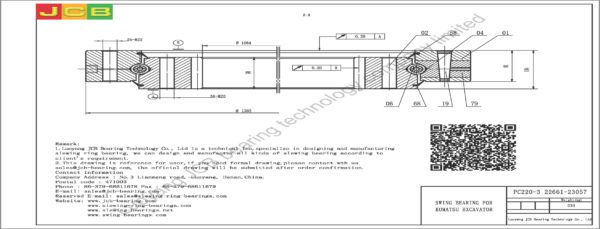 swing bearing for excavator PC220-3（22661-23057） - Image 2