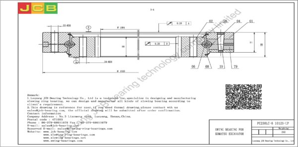 swing bearing for excavator PC230LC-6（10125-UP） - Image 2