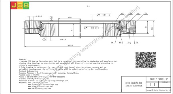 swing bearing for excavator PC30-7 （F18001-UP） - Image 2