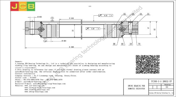 swing bearing for excavator PC300-5-A（20652-UP） - Image 2