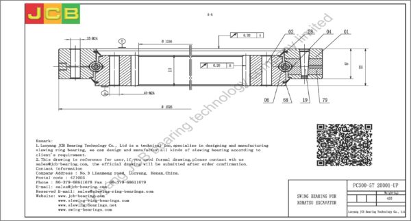 swing bearing for excavator PC300-5T（20001-UP） - Image 2