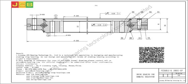 swing bearing for excavator PC350LC-6（10001-UP） - Image 2