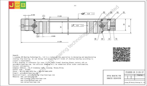 swing bearing for excavator PC400HD-5K（21105-UP） - Image 2