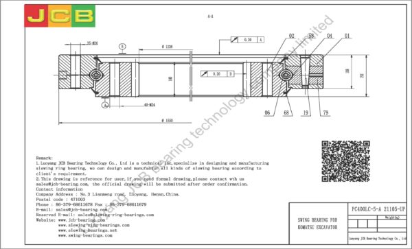 swing bearing for excavator PC400LC-5-A（21105-UP） - Image 2